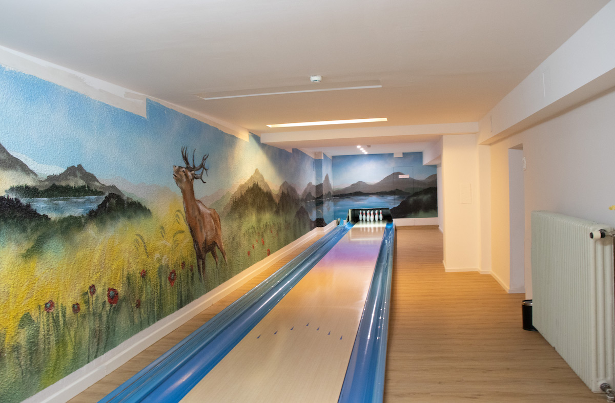 Bowling alley at hotel Berghof Baiersbronn